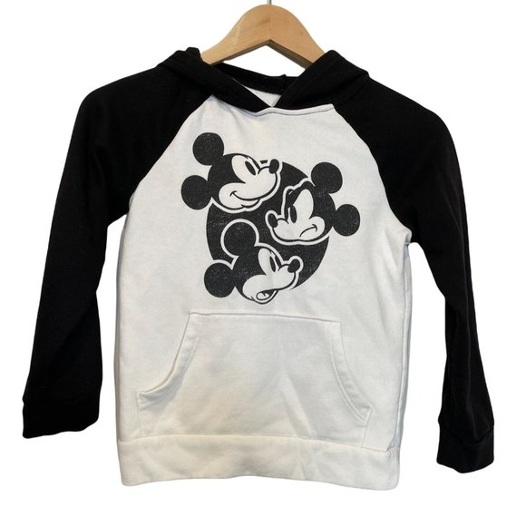 Disney Jumping Beans Softest Fleece‎ Size 8 Black White Mickey Mouse Sweatshirt - Picture 1 of 9